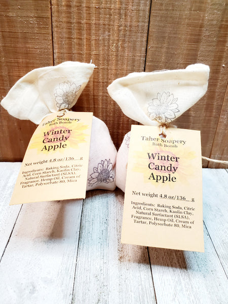 Winter Candy Apples Bath Bomb